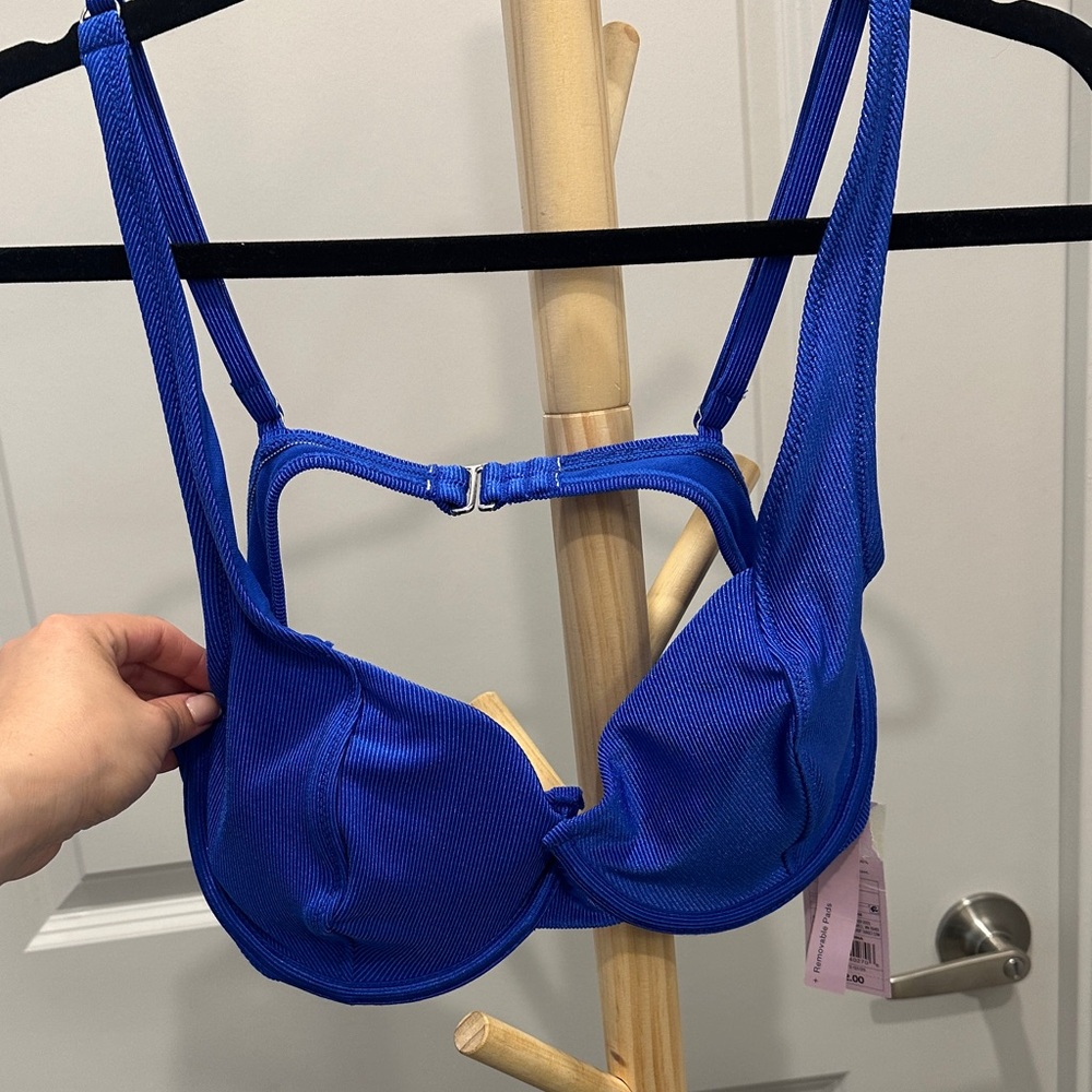 wild fable Royal Blue Underwire Ribbed Bra